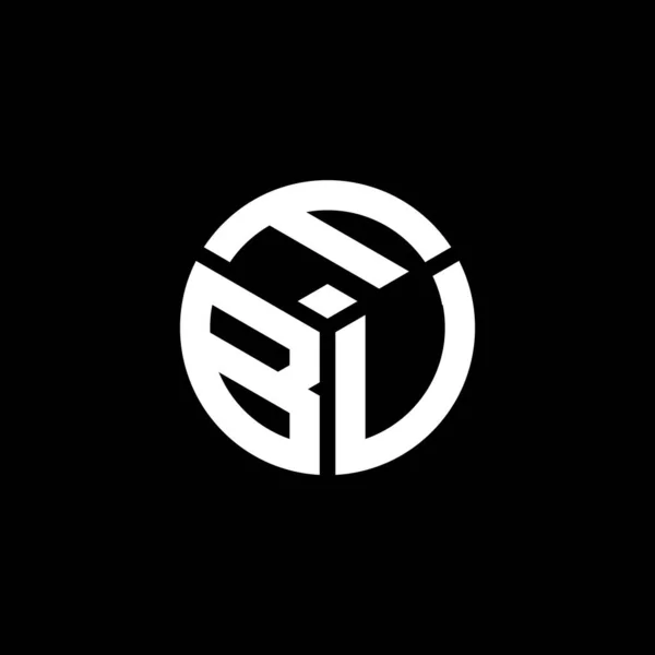 Projekt Logo Litery Fbv Czarnym Tle Fbv Twórcze Inicjały Koncepcja — Wektor stockowy