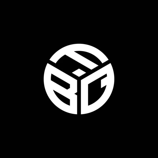 Fbq Brev Logotyp Design Svart Bakgrund Fbq Kreativa Initialer Brev — Stock vektor