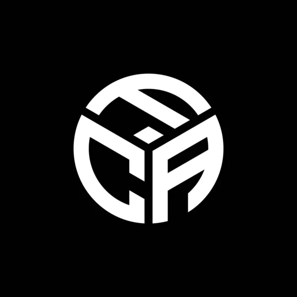 Fca Harf Logosu Tasarımı Siyah Arka Planda Fca Yaratıcı Harflerin — Stok Vektör