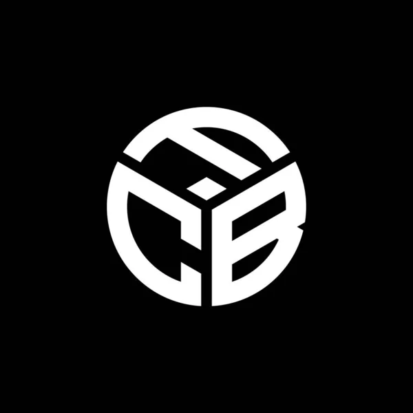 Diseño Del Logotipo Letra Fcb Sobre Fondo Negro Fcb Iniciales — Vector de stock