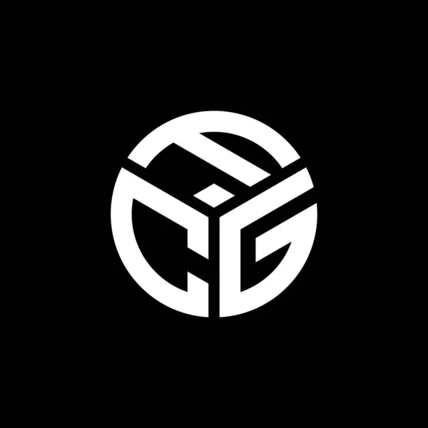Fcg Lettre Logo Design Sur Fond Noir Fcg Initiales Créatives — Image vectorielle