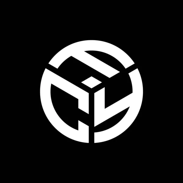 Σχεδιασμός Λογοτύπου Fcy Μαύρο Φόντο Fcy Δημιουργική Αρχικά Γράμμα Λογότυπο — Διανυσματικό Αρχείο