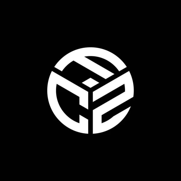 Fcz Logo Ontwerp Zwarte Achtergrond Fcz Creatieve Initialen Letter Logo — Stockvector