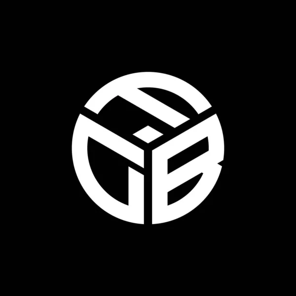 Fdb Bokstav Logotyp Design Svart Bakgrund Fdb Kreativa Initialer Brev — Stock vektor