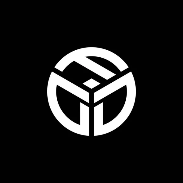 Design Logo Scrisorii Fdd Fundal Negru Fdd Creativ Iniţiale Literă — Vector de stoc
