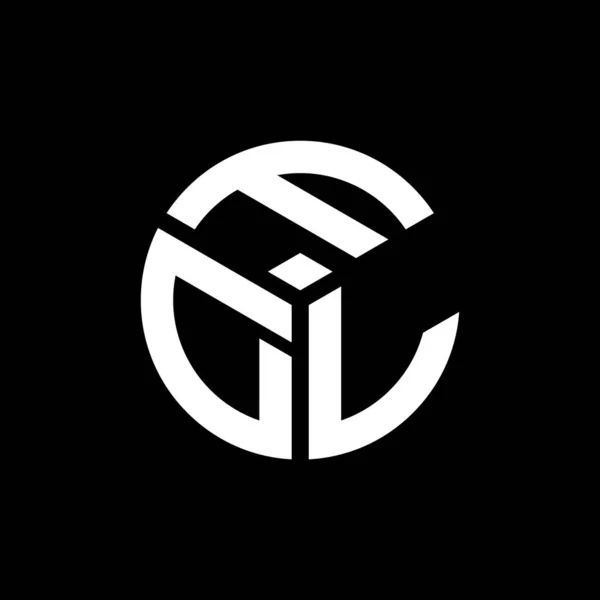 Fdl Schriftzug Logo Design Auf Schwarzem Hintergrund Fdl Kreative Initialen — Stockvektor