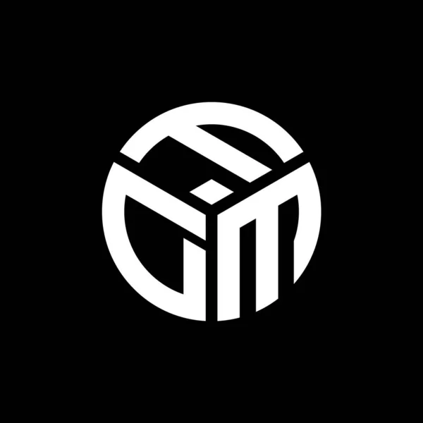 Fdm Letter Logo Design Black Background Fdm Creative Initials Letter — Stock Vector