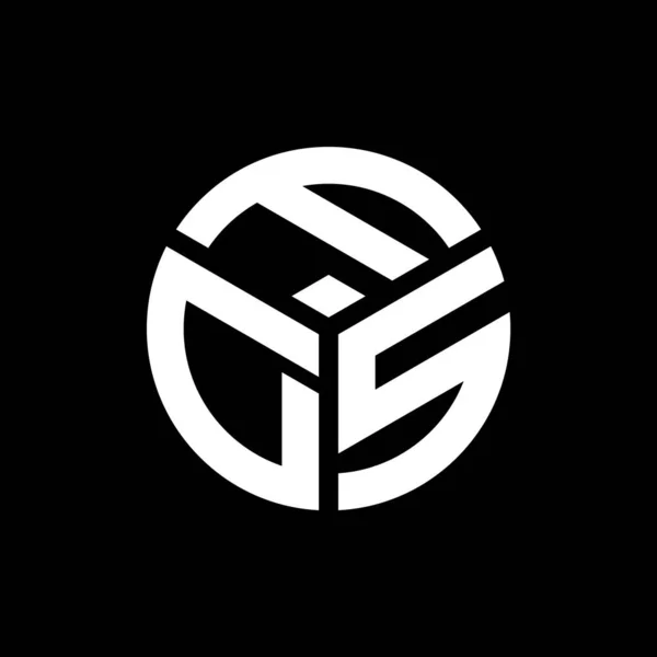 Fds Дизайн Логотипу Літер Чорному Тлі Fds Творчі Ініціали Букви — стоковий вектор