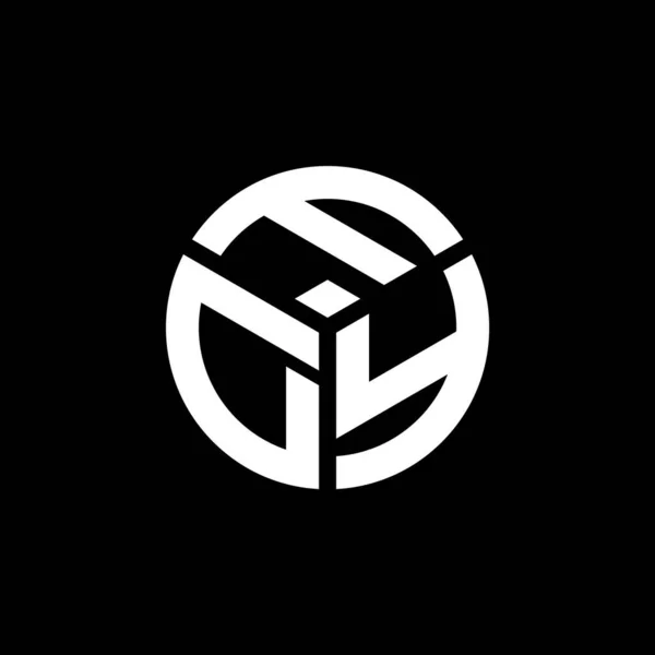 Fdy Lettre Logo Design Sur Fond Noir Fdy Initiales Créatives — Image vectorielle