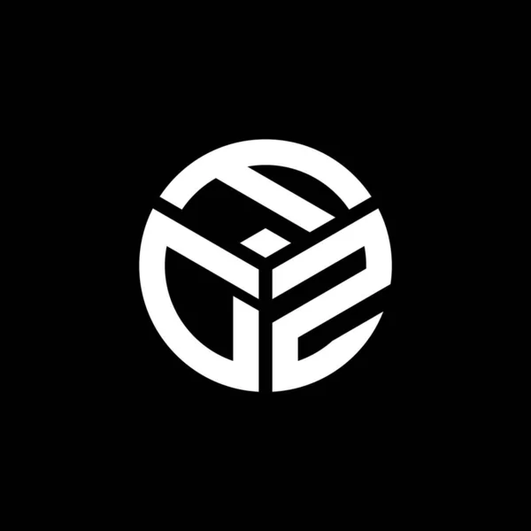 Fdz Letter Logo Design Auf Schwarzem Hintergrund Fdz Kreative Initialen — Stockvektor