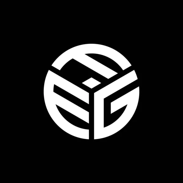 Σχεδιασμός Λογότυπου Γραμμάτων Feg Μαύρο Φόντο Feg Δημιουργικό Πρωτότυπο Γράμμα — Διανυσματικό Αρχείο