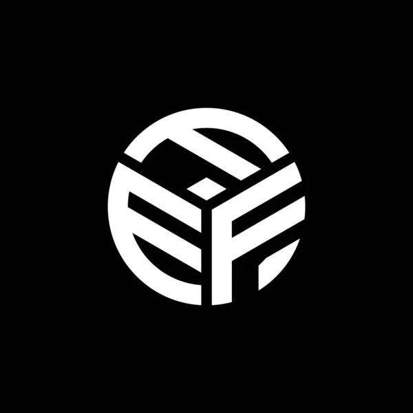 Fef Letter Logo Ontwerp Zwarte Achtergrond Fef Creatieve Initialen Letterlogo — Stockvector