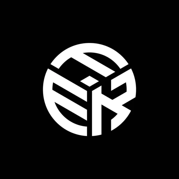 Fek Lettera Logo Design Sfondo Nero Fek Creativo Iniziali Lettera — Vettoriale Stock