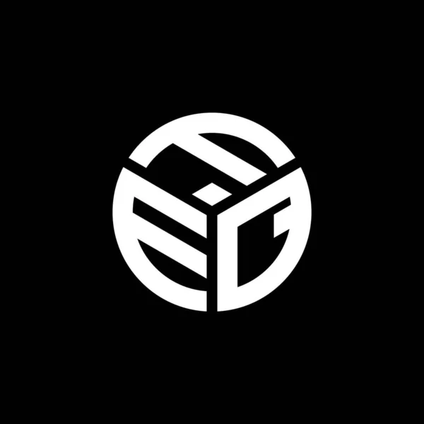 Feq Lettre Logo Design Sur Fond Noir Feq Initiales Créatives — Image vectorielle