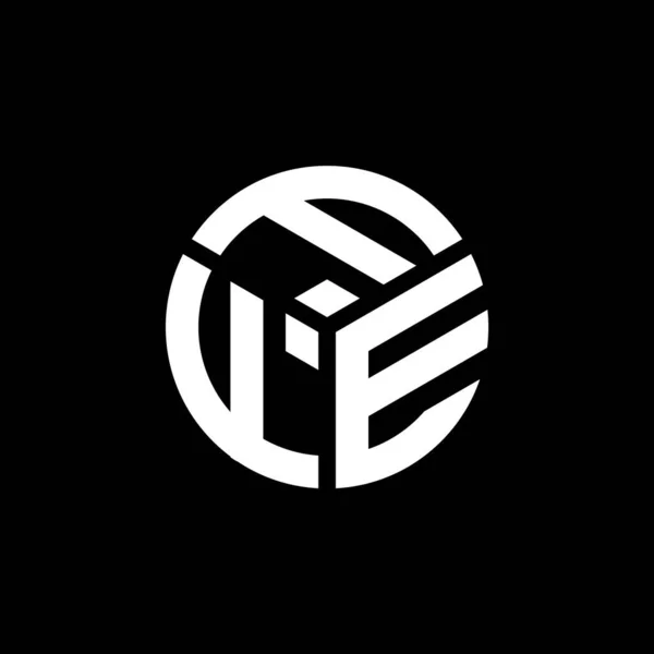 Ffe Letter Logo Design Black Background Fff Creative Initials Letter — Stock Vector