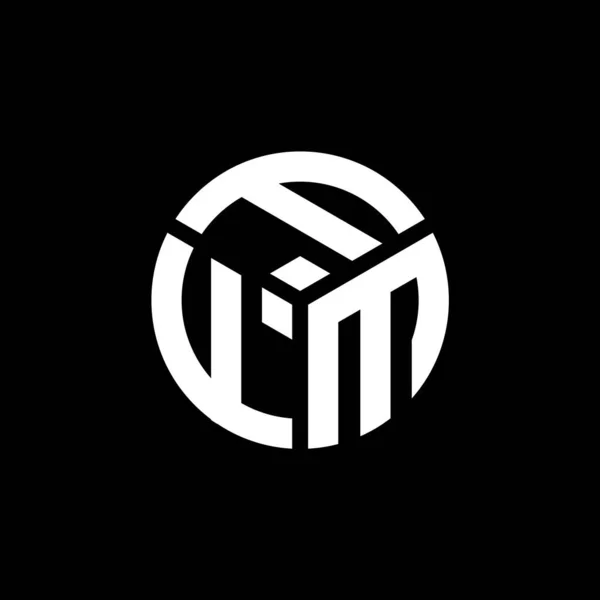 Diseño Del Logotipo Letra Ffm Sobre Fondo Negro Ffm Iniciales — Vector de stock