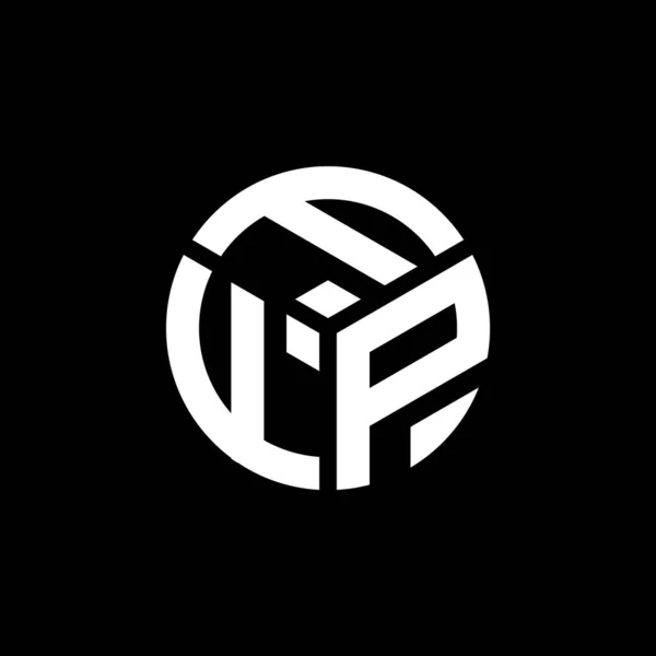 Ffp Σχέδιο Λογότυπο Επιστολή Μαύρο Φόντο Έννοια Του Λογοτύπου Αρχικά — Διανυσματικό Αρχείο