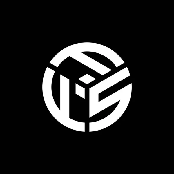 Logo Ffs Sfondo Nero Ffs Creativo Iniziali Lettera Logo Concetto — Vettoriale Stock