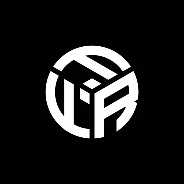 Projekt Logo Litery Ffr Czarnym Tle Inicjały Twórcze Ffr Koncepcja — Wektor stockowy
