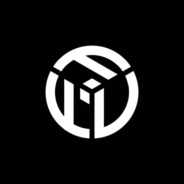 Ffv Logo Ontwerp Zwarte Achtergrond Ffv Creatieve Initialen Letter Logo — Stockvector