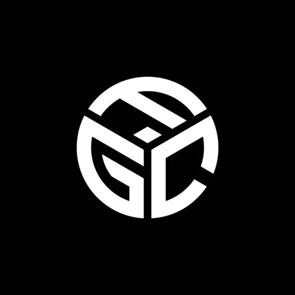 Design Logotipo Carta Fgc Fundo Preto Fgc Iniciais Criativas Conceito —  Vetores de Stock