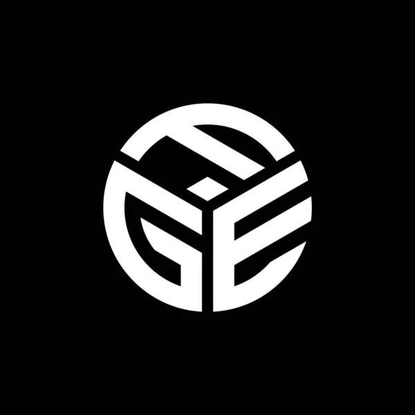 Fge Letter Logo Design Black Background Fge Creative Initials Letter — Stock Vector
