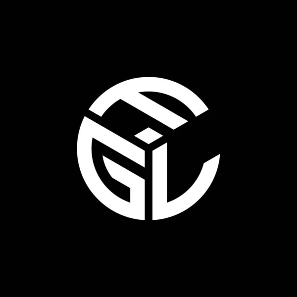 Дизайн Логотипа Fgl Чёрном Фоне Концепция Логотипа Fgl Дизайн Букв — стоковый вектор