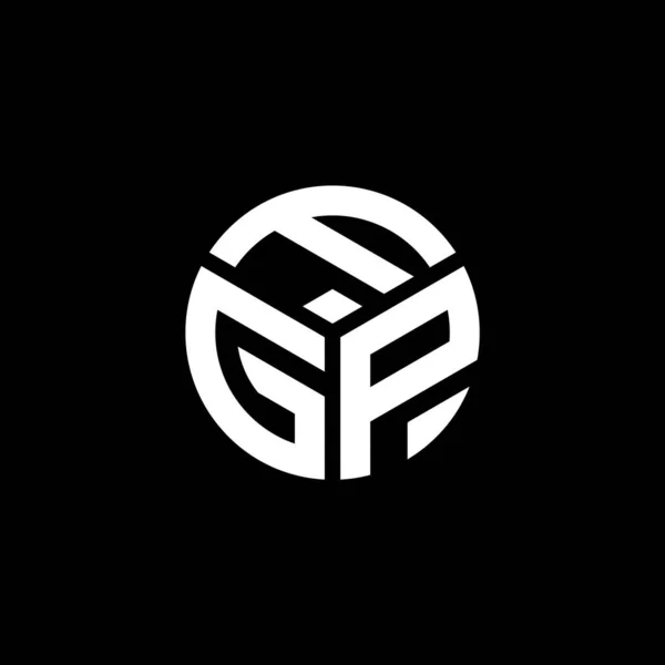 Σχεδιασμός Λογότυπου Γράμματος Fgp Μαύρο Φόντο Fgp Δημιουργικά Αρχικά Γράμμα — Διανυσματικό Αρχείο