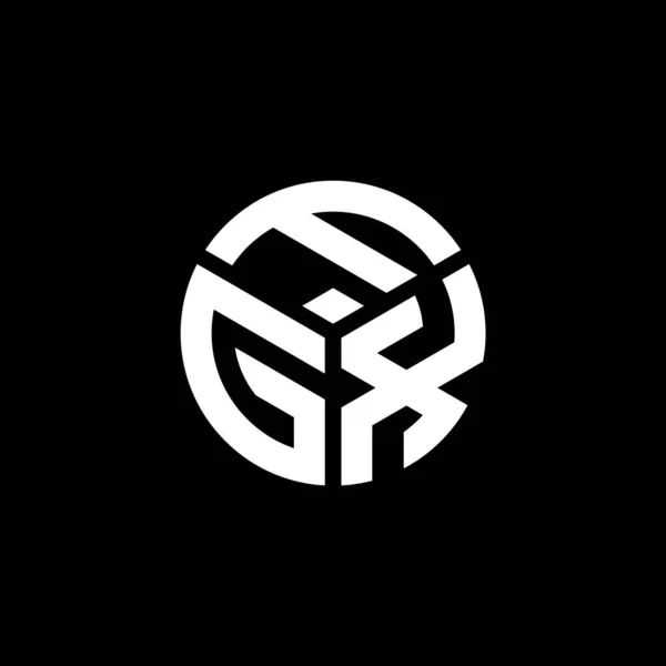Fgx Logo Ontwerp Zwarte Achtergrond Fgx Creatieve Initialen Letter Logo — Stockvector