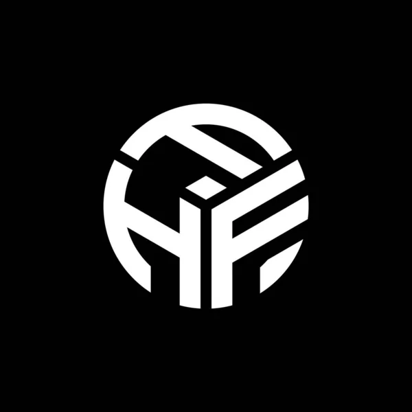 Fhf Brev Logotyp Design Svart Bakgrund Fhf Kreativa Initialer Brev — Stock vektor