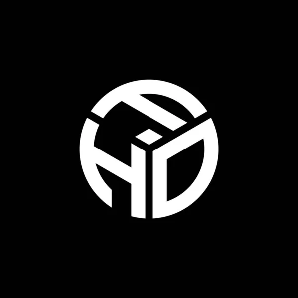 Fho Letter Logo Design Black Background Fho Creative Initials Letter — Stock Vector