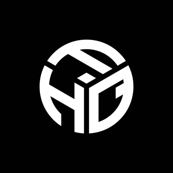 Σχεδιασμός Λογότυπου Γράμματος Fhq Μαύρο Φόντο Fhq Δημιουργική Αρχικά Γράμμα — Διανυσματικό Αρχείο