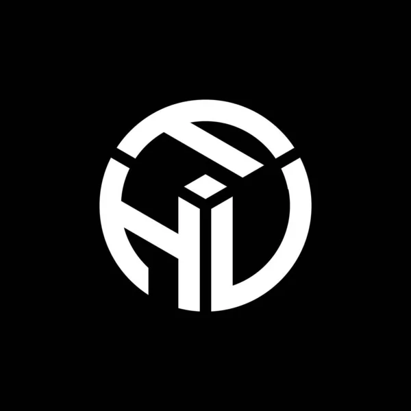 Projekt Logo Litery Fhv Czarnym Tle Fhv Twórcze Inicjały Koncepcja — Wektor stockowy