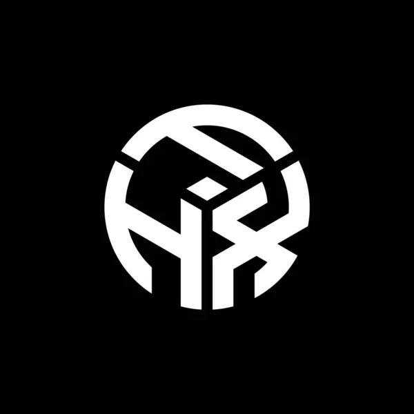 Projekt Logo Litery Fhx Czarnym Tle Kreatywne Inicjały Fhx Koncepcja — Wektor stockowy