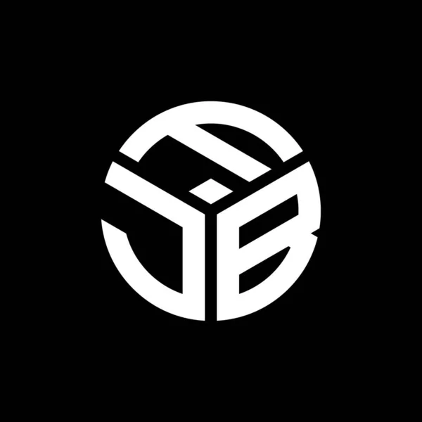 Fjb Brev Logotyp Design Svart Bakgrund Fjb Kreativa Initialer Brev — Stock vektor