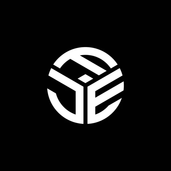 Fje Letter Logo Design Auf Schwarzem Hintergrund Fje Kreative Initialen — Stockvektor