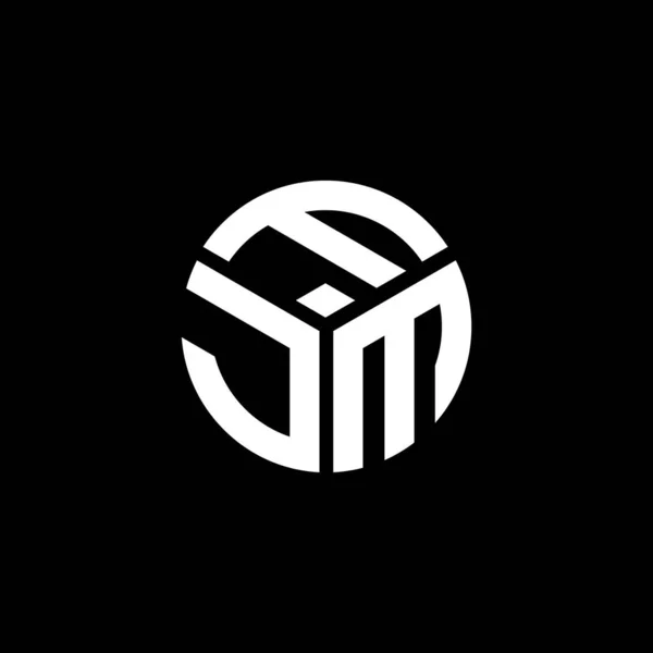 Fjm Lettre Logo Design Sur Fond Noir Fjm Initiales Créatives — Image vectorielle