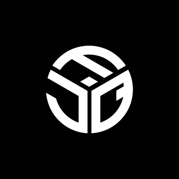 Projekt Logo Litery Fjq Czarnym Tle Kreatywne Inicjały Fjq Koncepcja — Wektor stockowy