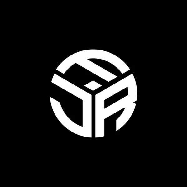 Fjr Дизайн Логотипу Літер Чорному Тлі Творчі Ініціали Fjr Мають — стоковий вектор