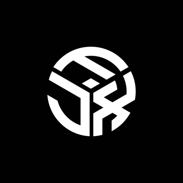Fjx Logo Ontwerp Zwarte Achtergrond Fjx Creatieve Initialen Letter Logo — Stockvector