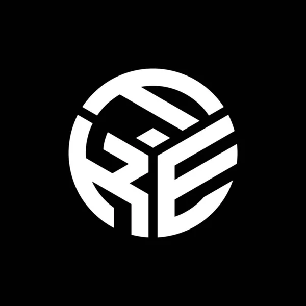 Diseño Del Logotipo Letra Fke Sobre Fondo Negro Fke Iniciales — Vector de stock