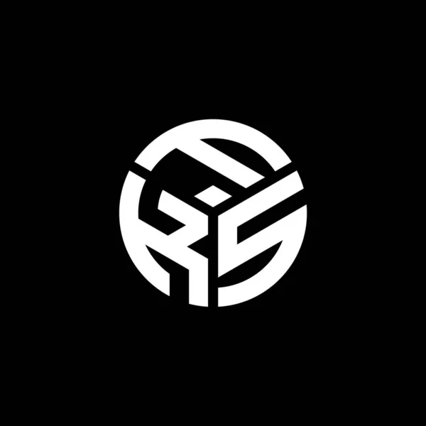 Fks Logo Ontwerp Zwarte Achtergrond Fks Creatieve Initialen Letter Logo — Stockvector