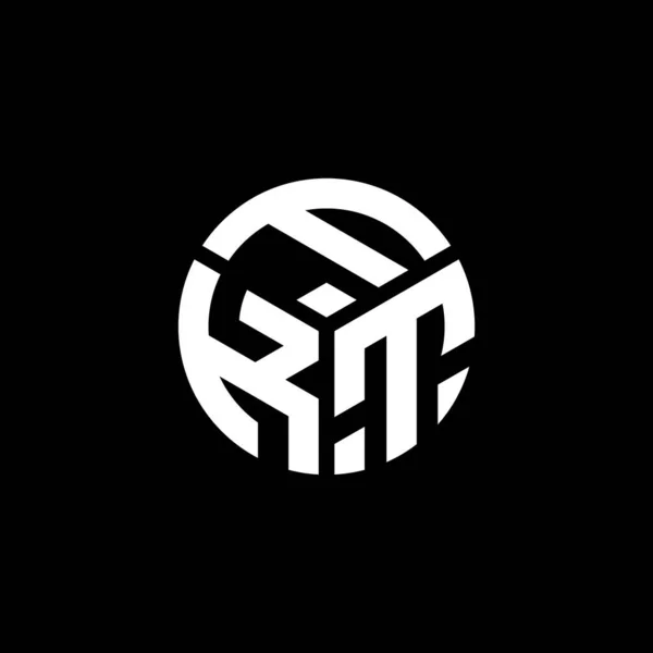 Fkt Schriftzug Logo Design Auf Schwarzem Hintergrund Fkt Kreative Initialen — Stockvektor