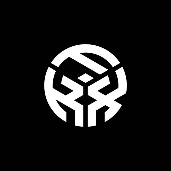 Logo Fkx Disegno Lettera Sfondo Nero Logo Creativo Con Iniziali — Vettoriale Stock