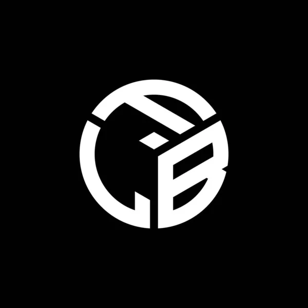 Flb Logo Ontwerp Zwarte Achtergrond Flb Creatieve Initialen Letter Logo — Stockvector