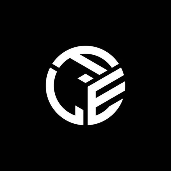 Fle Lettre Logo Design Sur Fond Noir Fle Initiales Créatives — Image vectorielle