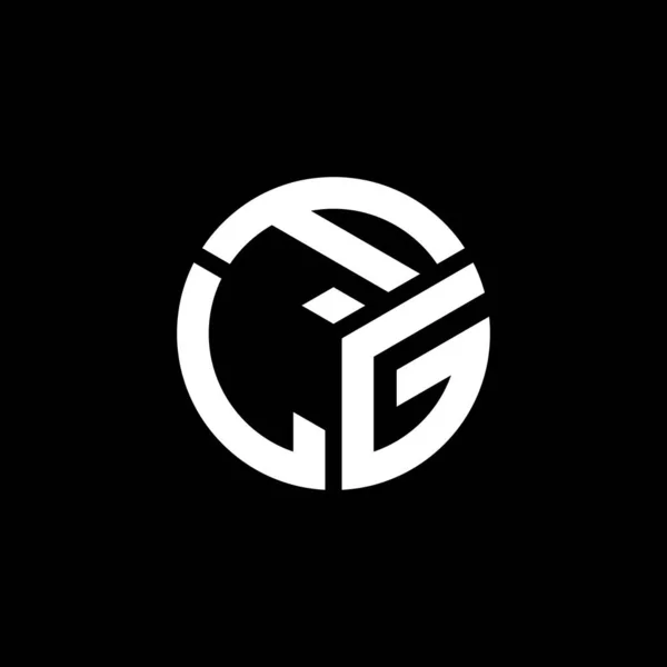 Flg Σχέδιο Λογότυπο Επιστολή Μαύρο Φόντο Flg Δημιουργική Αρχικά Γράμμα — Διανυσματικό Αρχείο