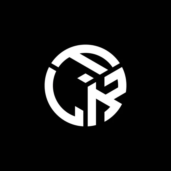 Flk Γράμμα Σχέδιο Λογότυπο Μαύρο Φόντο Flk Δημιουργική Αρχικά Γράμμα — Διανυσματικό Αρχείο