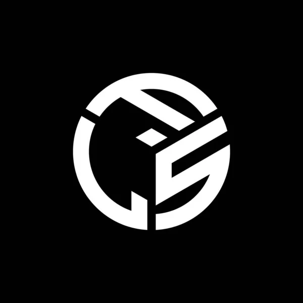 Fls Logo Ontwerp Zwarte Achtergrond Fls Creatieve Initialen Letter Logo — Stockvector