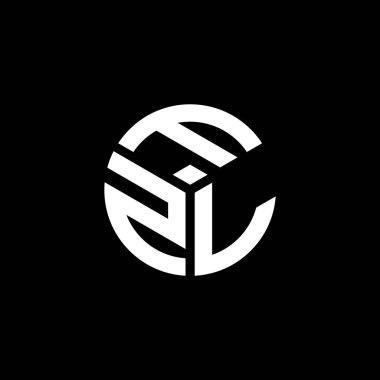 Siyah arkaplanda FZL harf logosu tasarımı. FZL yaratıcı harflerin baş harfleri logo kavramı. FZL harf tasarımı.